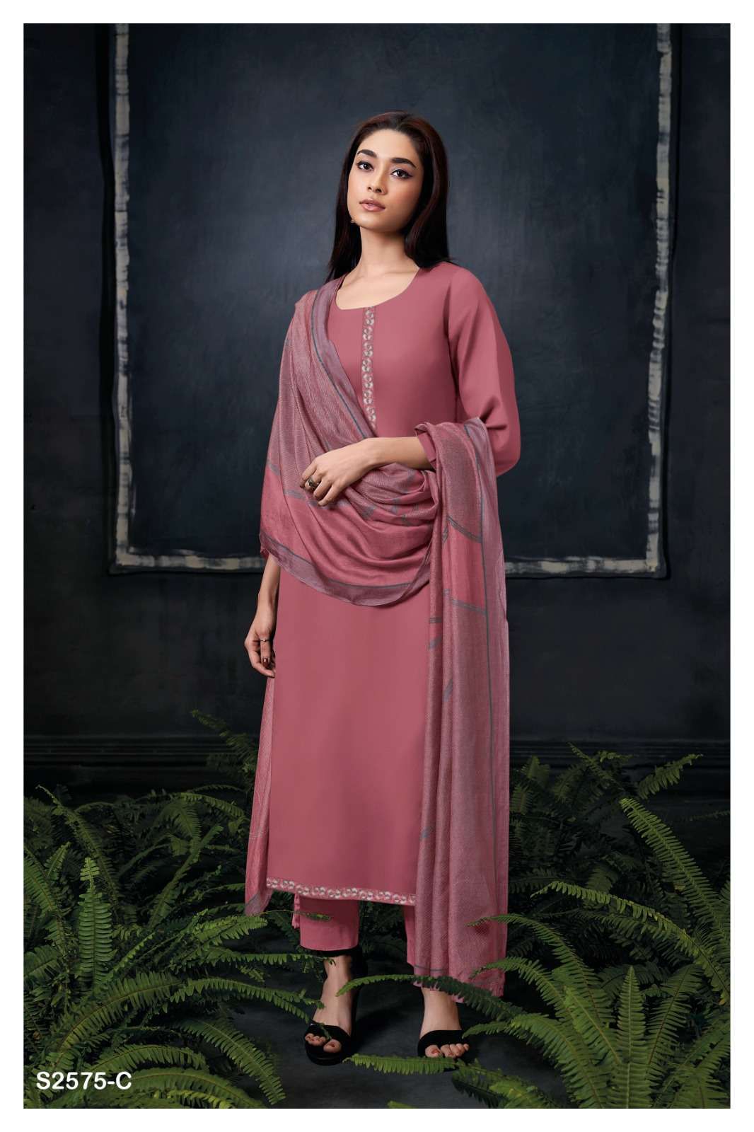 Bharvi 2575 By Ganga Heavy Cotton Silk Plain Dress Material Wholesale Shop In Surat